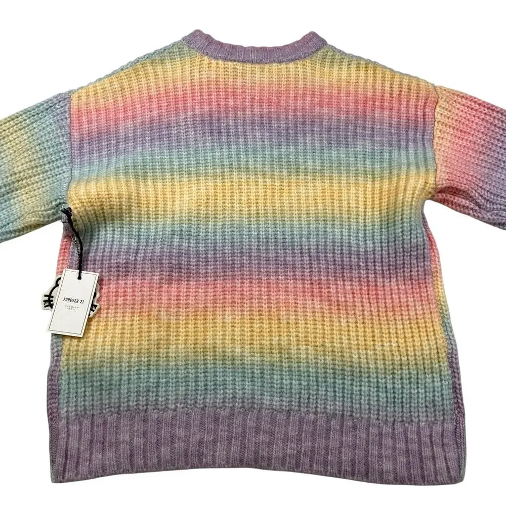 Hello Kitty Forever 21 Sweater New with tag Stripe Multicolor Sweater Sz Small - Picture 2 of 11